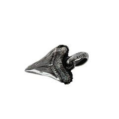 David Yurman Amulets Shark Tooth Pendant with Black Diamonds