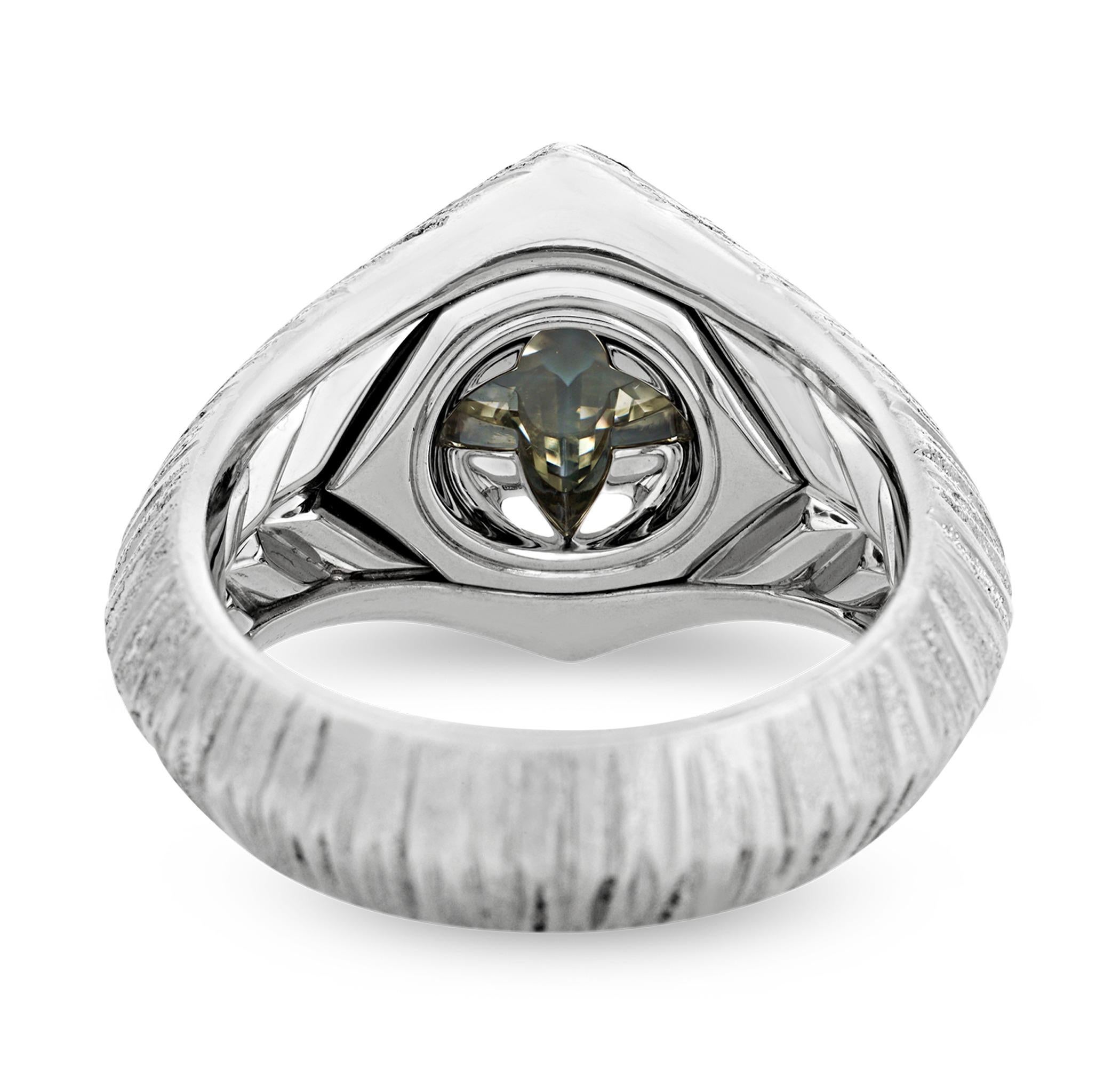 David Yurman Asteriated Pyramiden-Diamantring, 5,21 Karat (Carréeschliff)