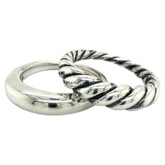 David Yurman Authentischer Nachlass-Ring 7 Silber