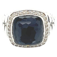 Vintage David Yurman Authentic Estate Black Onyx Albion Ring Silver