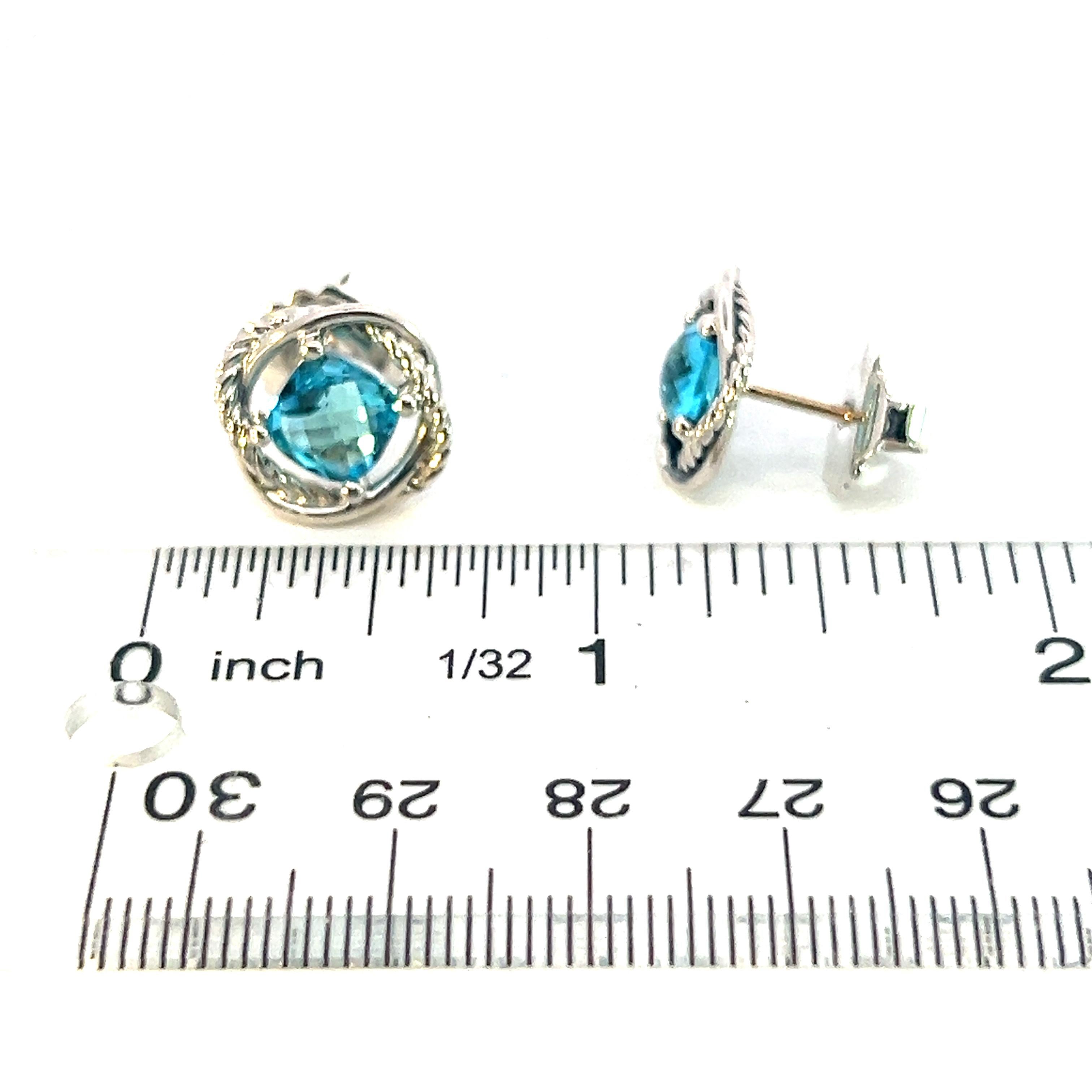 Authentic David Yurman Estate Blue Topaz Infinity Earrings Silver DY426

Retail: $590.00

These elegant Authentic David Yurman earrings are made of sterling silver.

TRUSTED SELLER SINCE 2002
PLEASE SEE OUR HUNDREDS OF POSITIVE FEEDBACKS FROM OUR