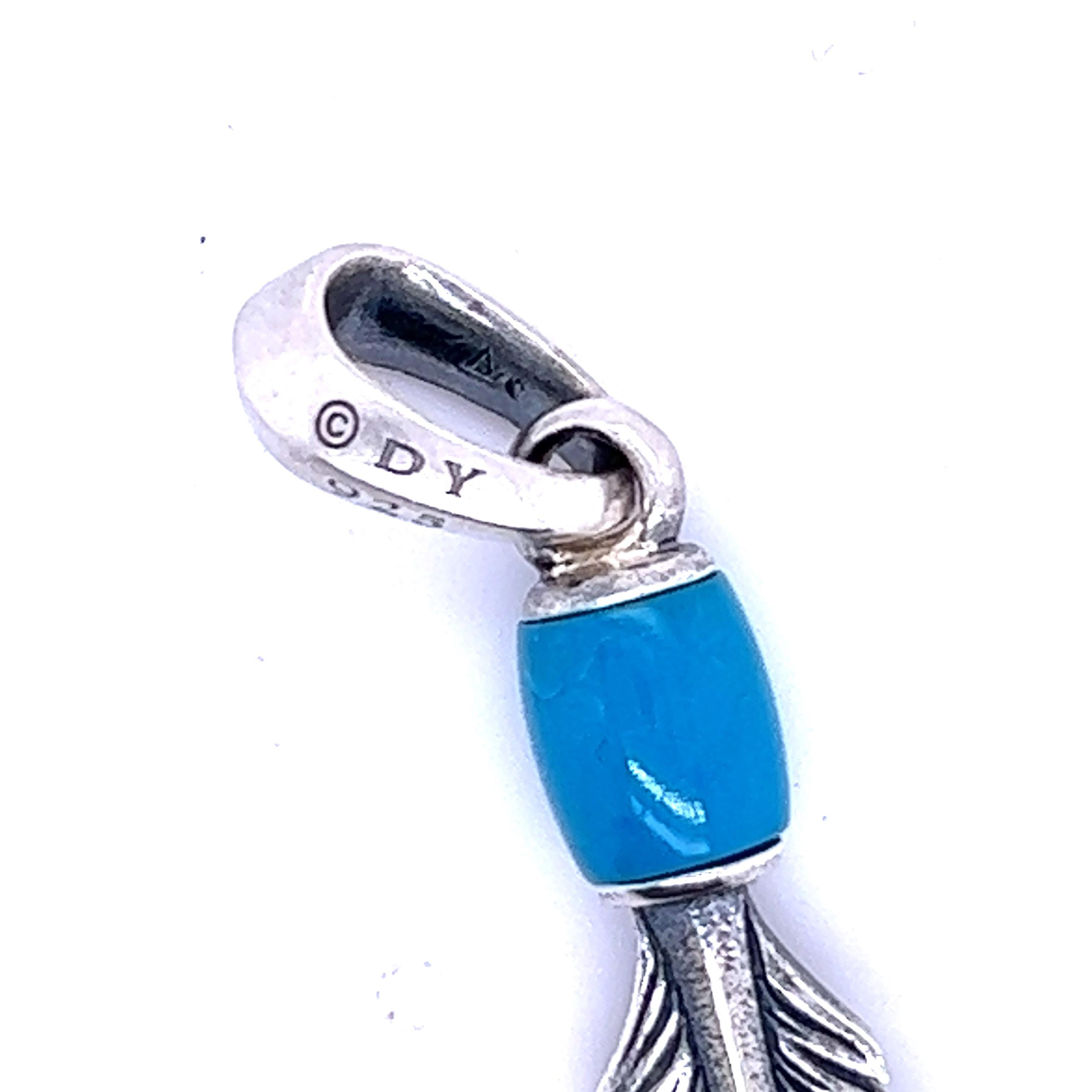 David Yurman Authentic Estate Blue Turquoise Southwest Feather Amulet Silver 8.7 mm DY180

TRUSTED SELLER SINCE 2002

PLEASE SEE OUR HUNDREDS OF POSITIVE FEEDBACKS FROM OUR CLIENTS!!

FREE SHIPPING

This elegant Authentic David Yurman Men's sterling