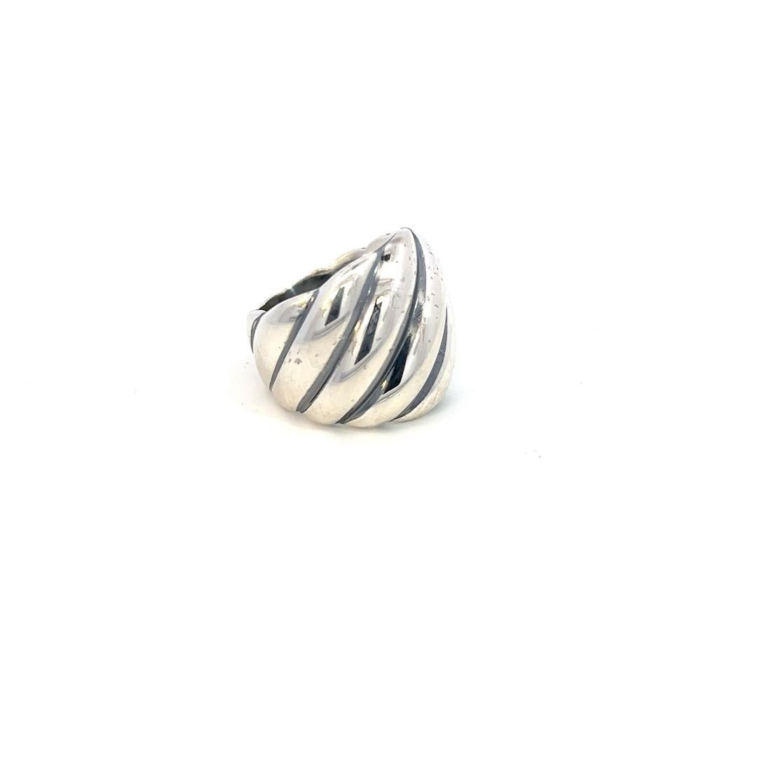 De las mujeres David Yurman Auténtico Anillo Cable Estate Talla 6 Plata 18 mm Altura en venta