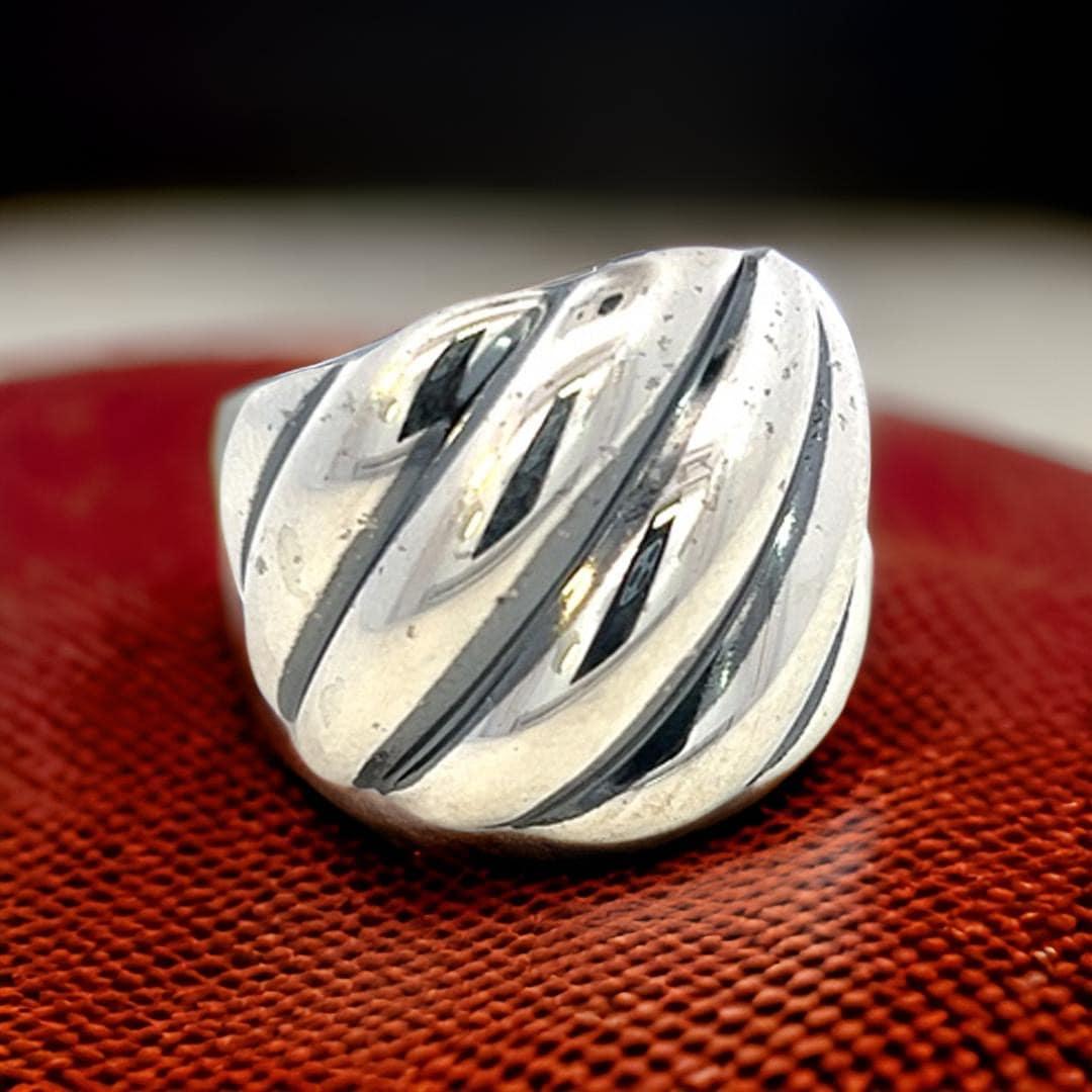 David Yurman Auténtico Anillo Cable Estate Talla 6 Plata 18 mm Altura en venta 2
