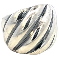 David Yurman Authentic Estate Cable Ring Size 6 Silver 18 mm Height