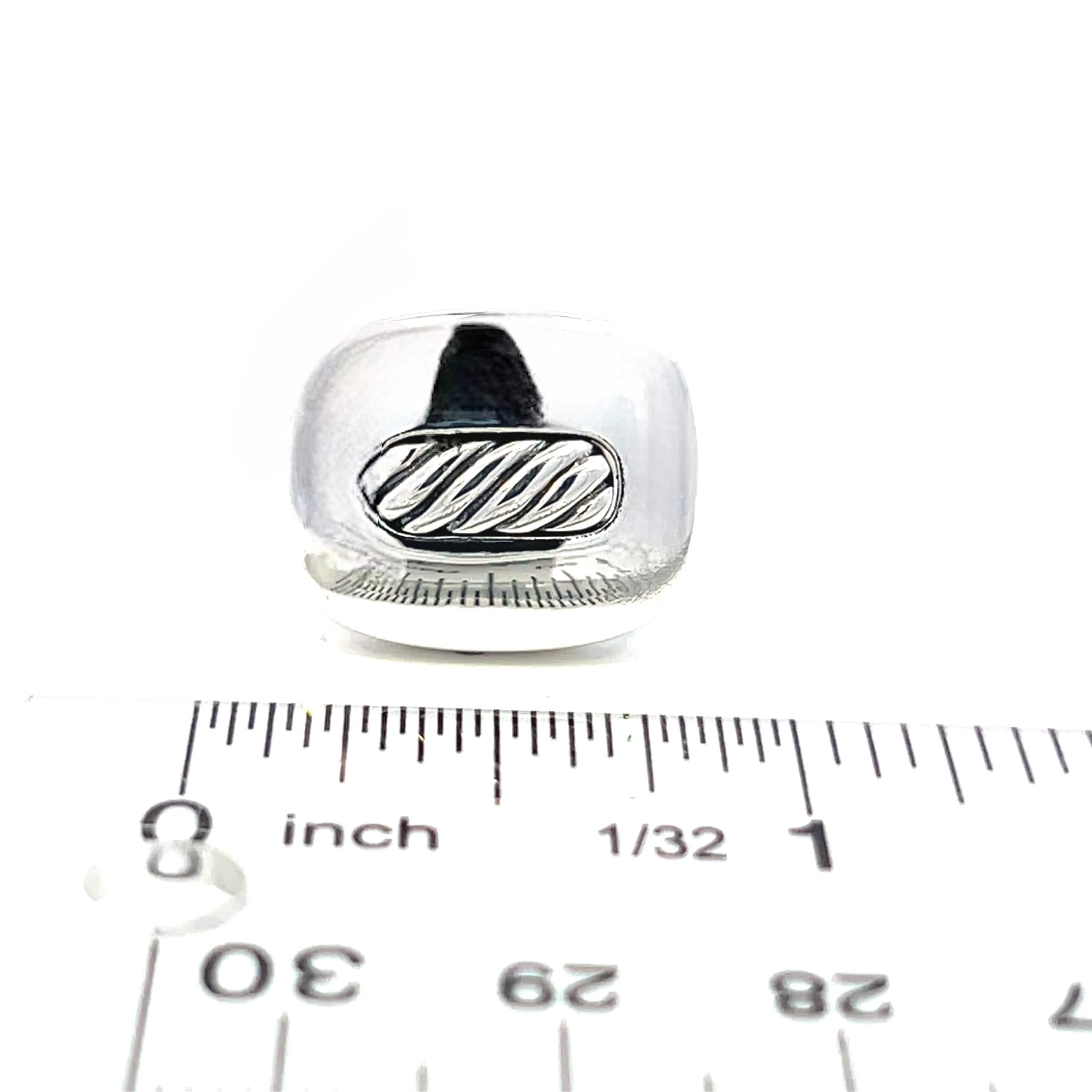 David Yurman Authentische Nachlass-Manschettenknöpfe Silber im Angebot 9