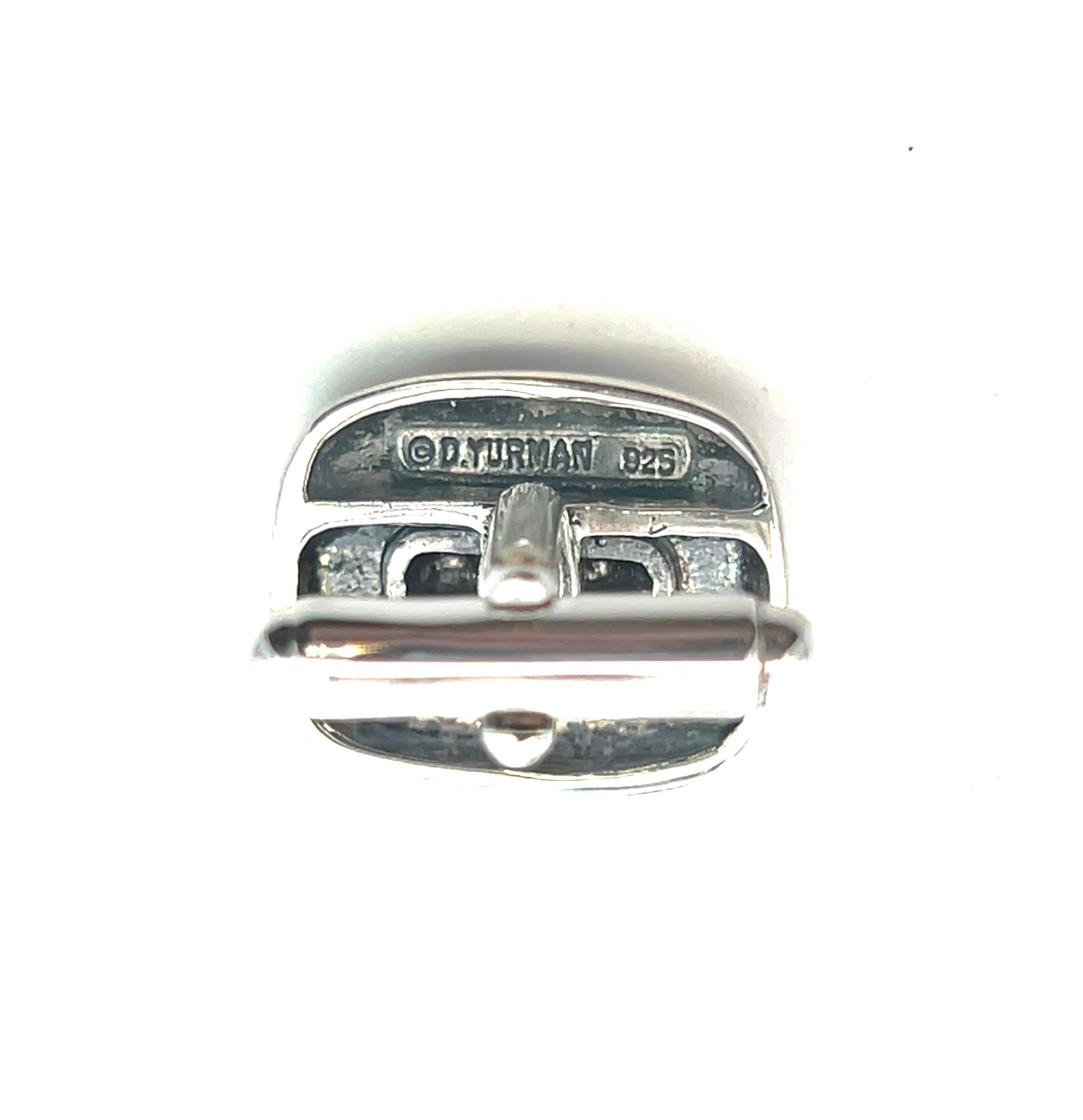 David Yurman Authentic Estate Cufflinks Silver For Sale 3