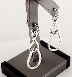 David Yurman Authentic Estate Drop Earrings 2" Silver
