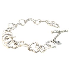 David Yurman Authentic Estate Ladies Heart Bracelet 7" Silver 12.50 Grams