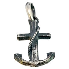 David Yurman Authentic Estate Maritime Anchor Amulet Silver 