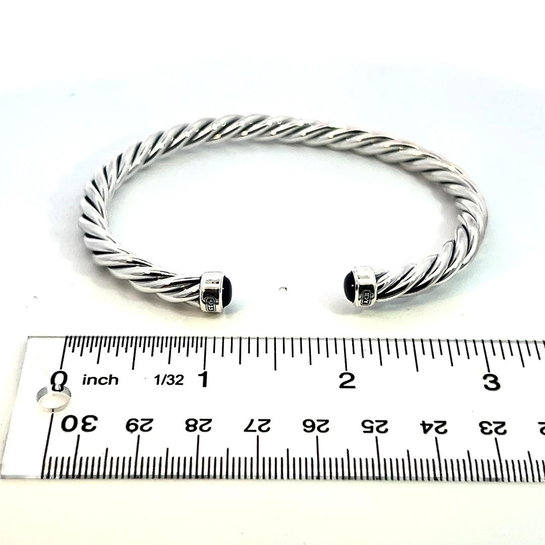 David Yurman Authentic Estate Mens Onyx Cable Cuff Bracelet 8