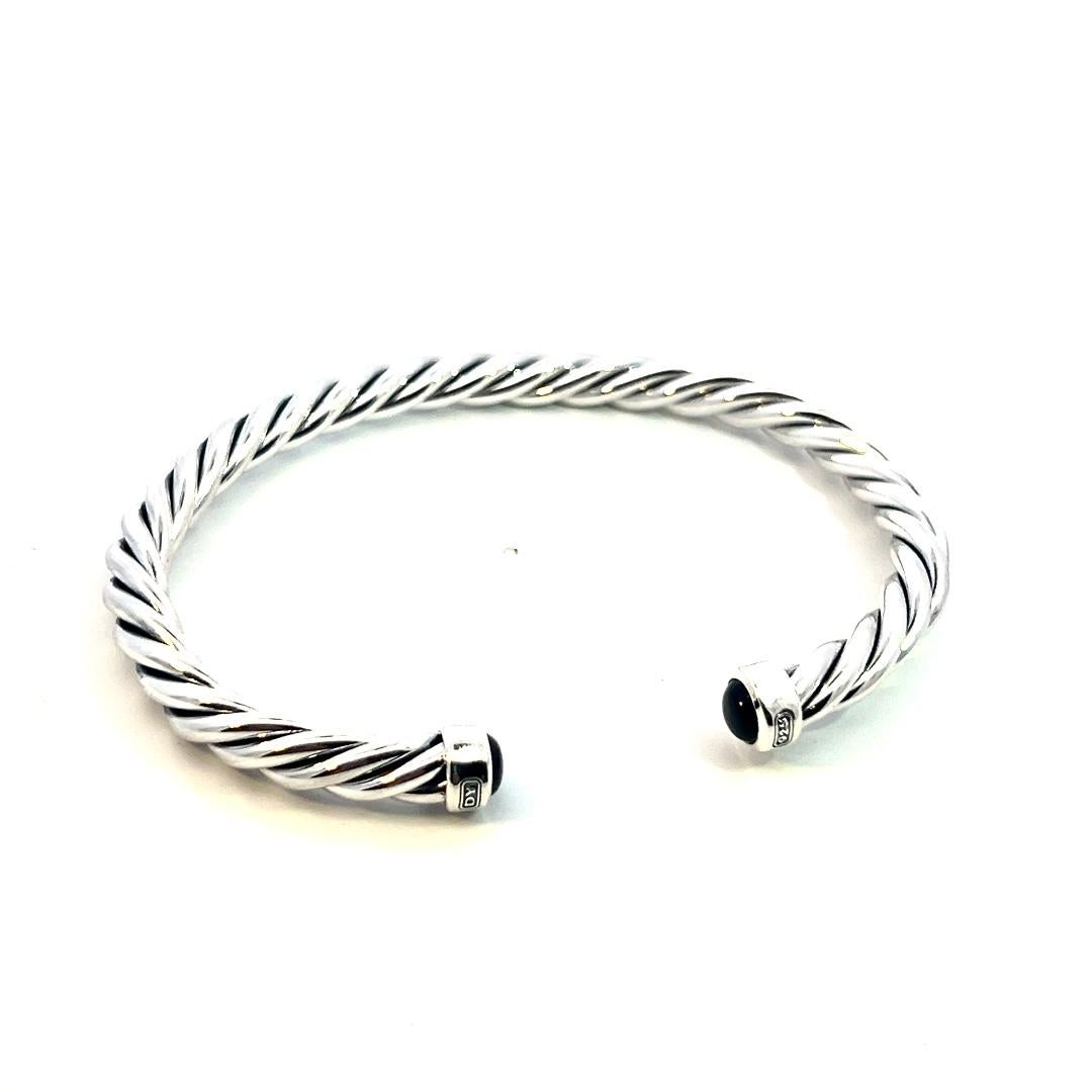 Authentic David Yurman Estate Onyx Mens Cable Cuff 8