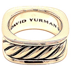 David Yurman Authentischer Nachlass-Herrenring aus Sterlingsilber