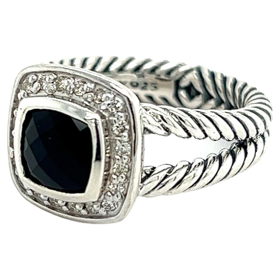 David Yurman Authentic Estate Black Onyx Albion Ring 5.75 Silver For ...