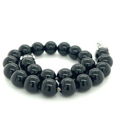 David Yurman Authentic Estate Onyx Spiritual Beads Bracelet 8 Sterling Silver