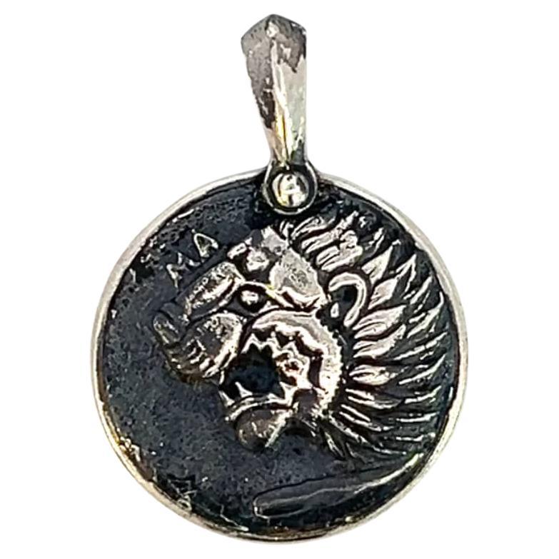 David Yurman Authentic Estate Petrus Lion Amulet Silver  For Sale