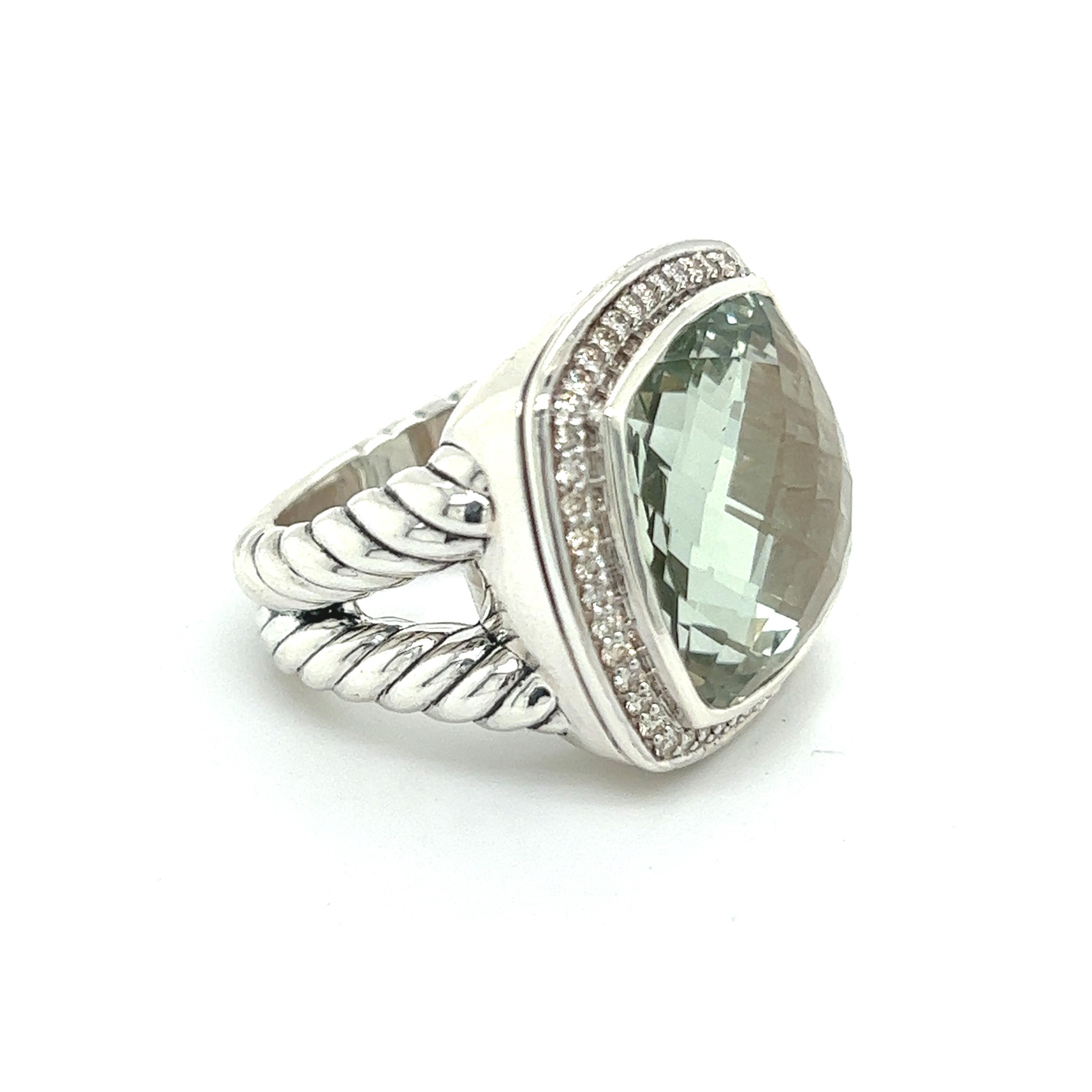 Authentic David Yurman Estate Prasiolite Pave Diamond Albion Ring Size 6 Silver 17 mm DY239

Retail: $1,549.00

Ring from ALBION COLLECTION

This elegant Authentic David Yurman ring is made of sterling silver.

TRUSTED SELLER SINCE 2002

PLEASE SEE