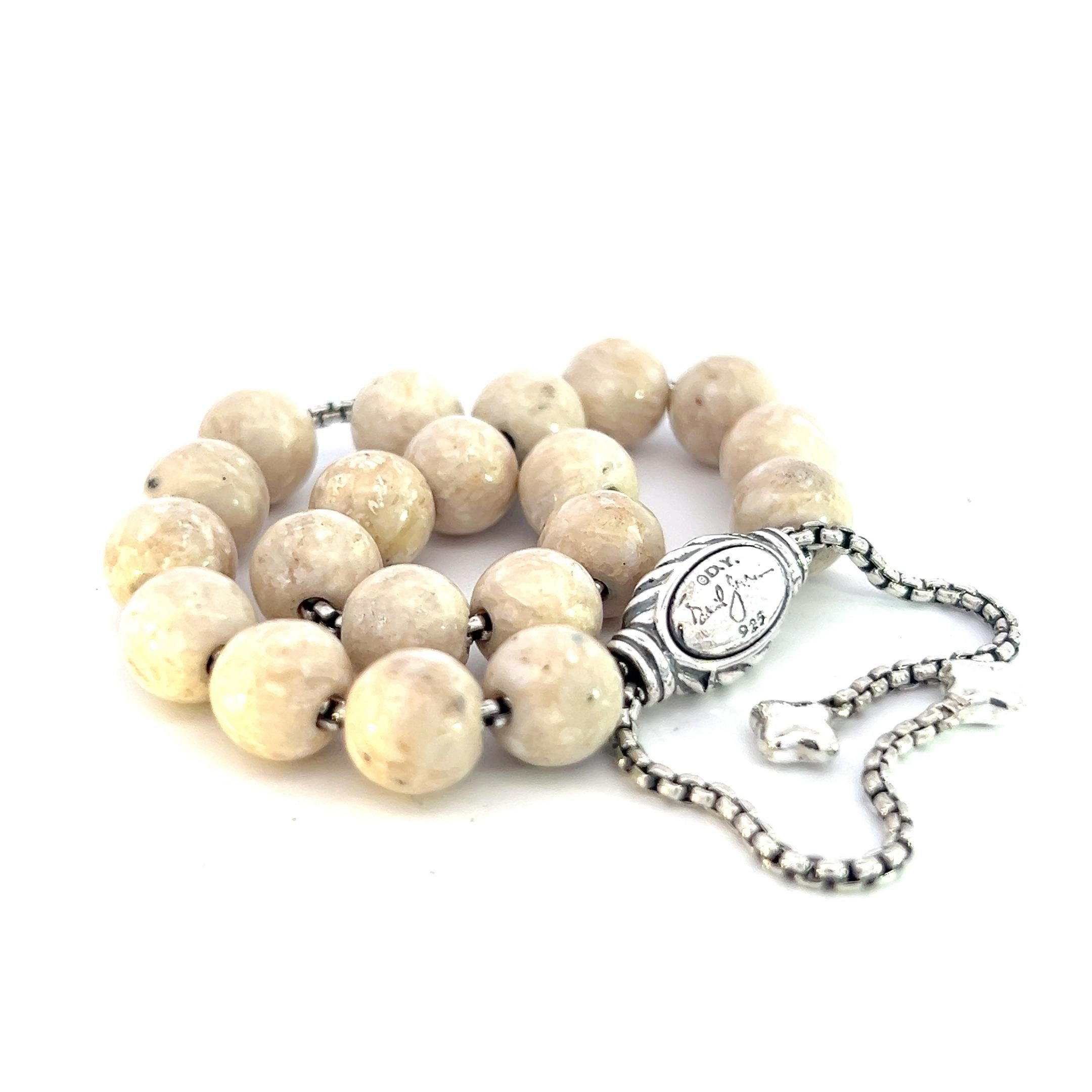 Women's David Yurman Authentic Estate River Stone Spiritual Beads Bracelet 6.6 - 8.5