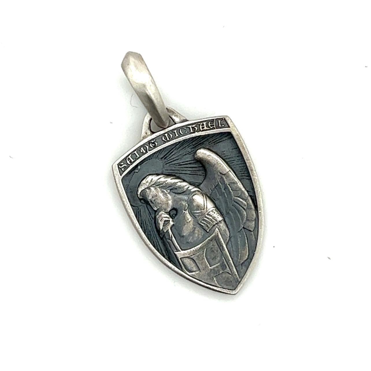 Women's or Men's David Yurman Authentic Estate Saint Michael Religious Amulet Silver