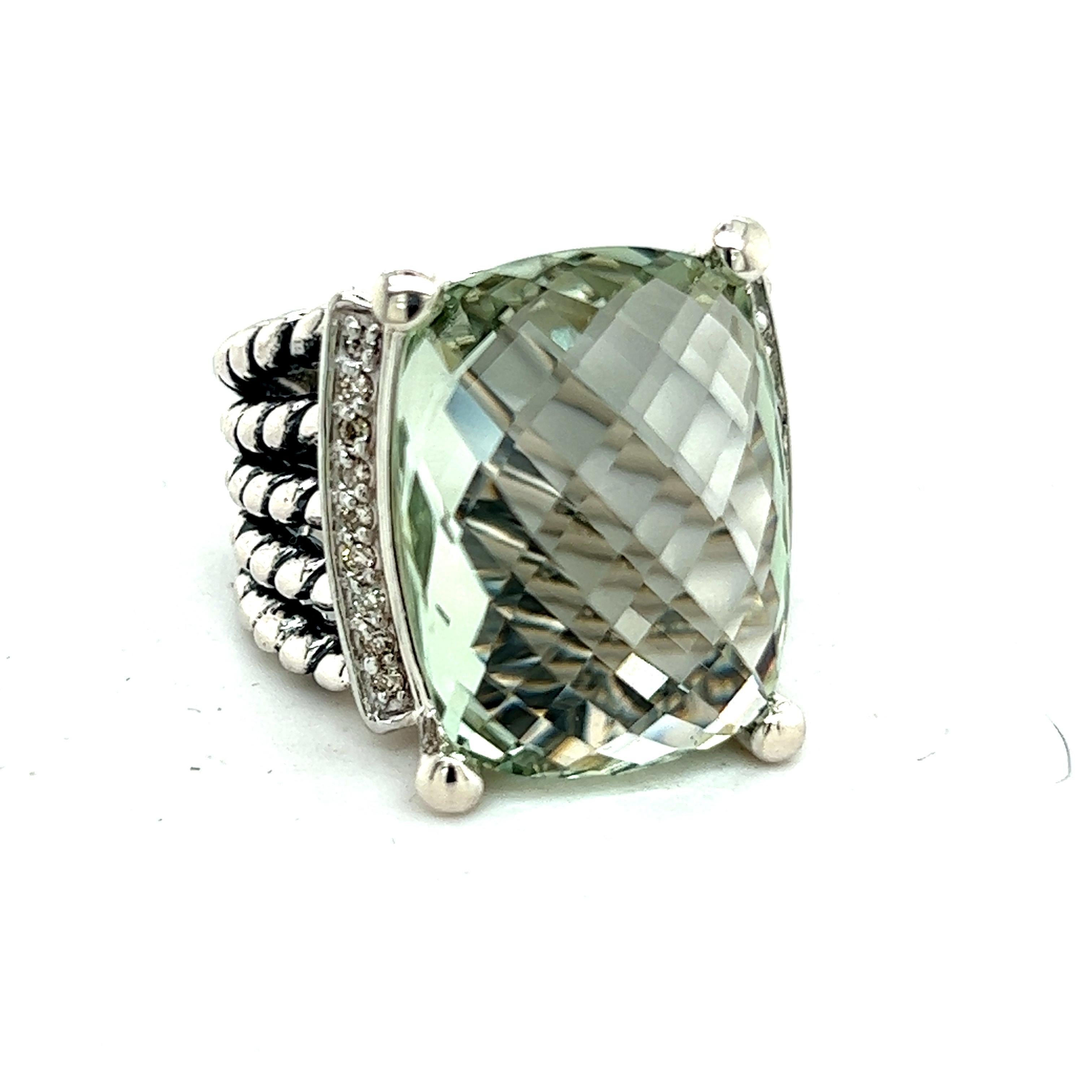 David Yurman Authentic Estate Wheaton Prasiolite Pave Diamond Ring 6 Silver 20 x 15 mm DY242

Retail: $1,599.00

This elegant Authentic David Yurman ring is made of sterling silver.

TRUSTED SELLER SINCE 2002

PLEASE SEE OUR HUNDREDS OF POSITIVE