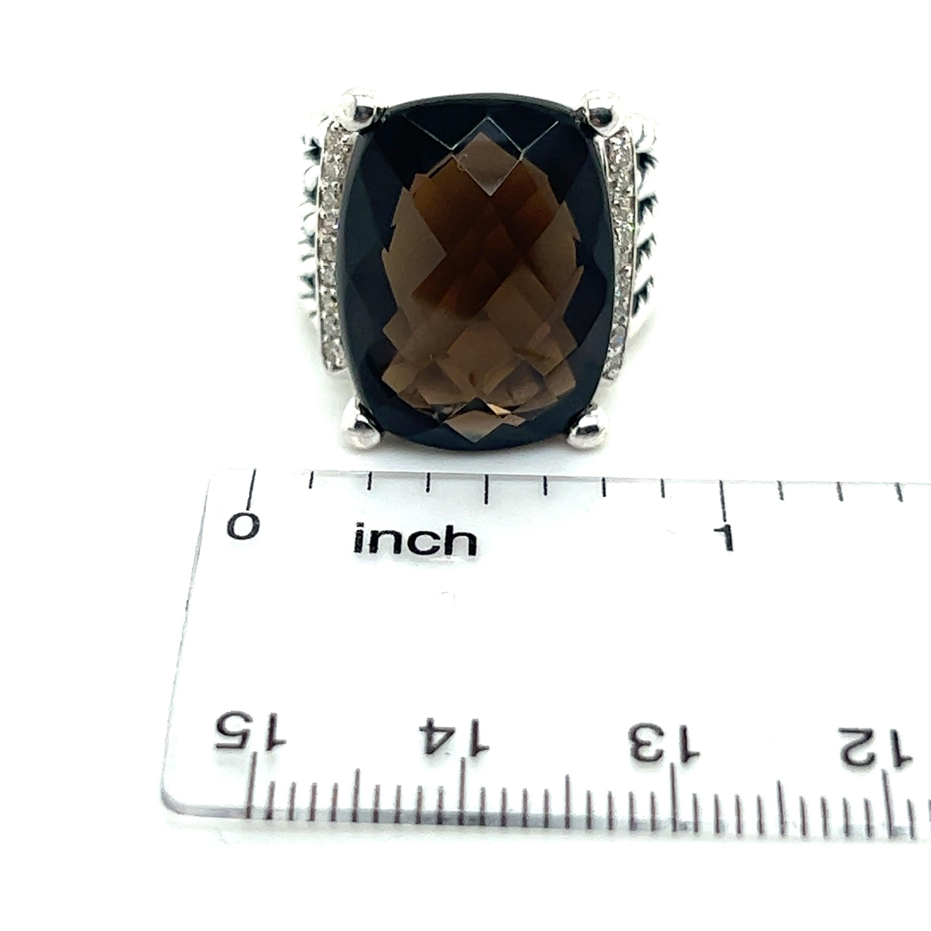 Authentic David Yurman Estate Wheaton Smoky Quartz Pave Diamond Ring Size 7 Silver 20 x 15 mm DY241

Retail: $1,599.00

This elegant Authentic David Yurman ring is made of sterling silver.

TRUSTED SELLER SINCE 2002

PLEASE SEE OUR HUNDREDS OF