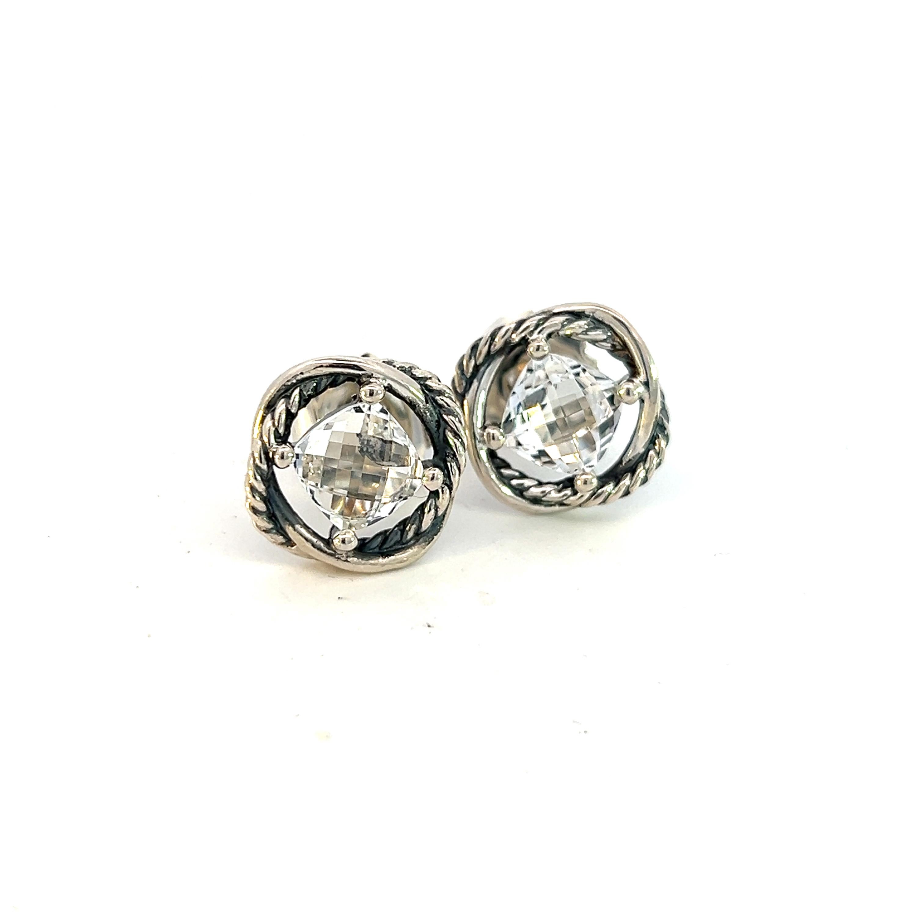 Authentic David Yurman Estate White Topaz Infinity Earrings Silver DY427

Retail: $360.00

These elegant Authentic David Yurman earrings are made of sterling silver.

TRUSTED SELLER SINCE 2002
PLEASE SEE OUR HUNDREDS OF POSITIVE FEEDBACKS FROM OUR