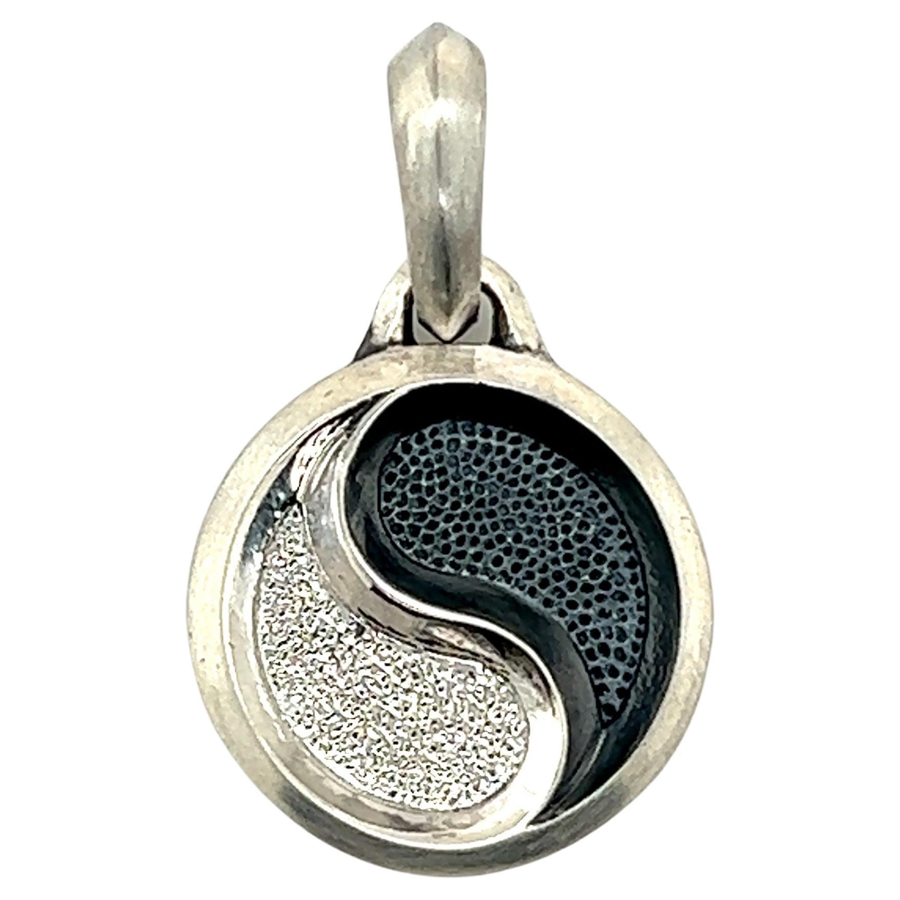 Ciondolo Collana Yin Yang Peltro Argento - Gioielli Significato Amicizia E Feng Shui