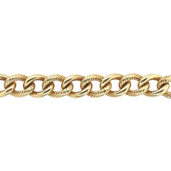 David Yurman 'Belmont' Curb Link 18 Carat Yellow Gold Bracelet