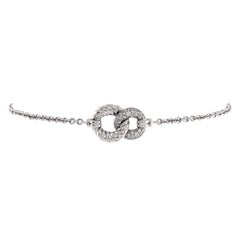 David Yurman Belmont Single Station Bracelet 18k White Gold with Diamonds