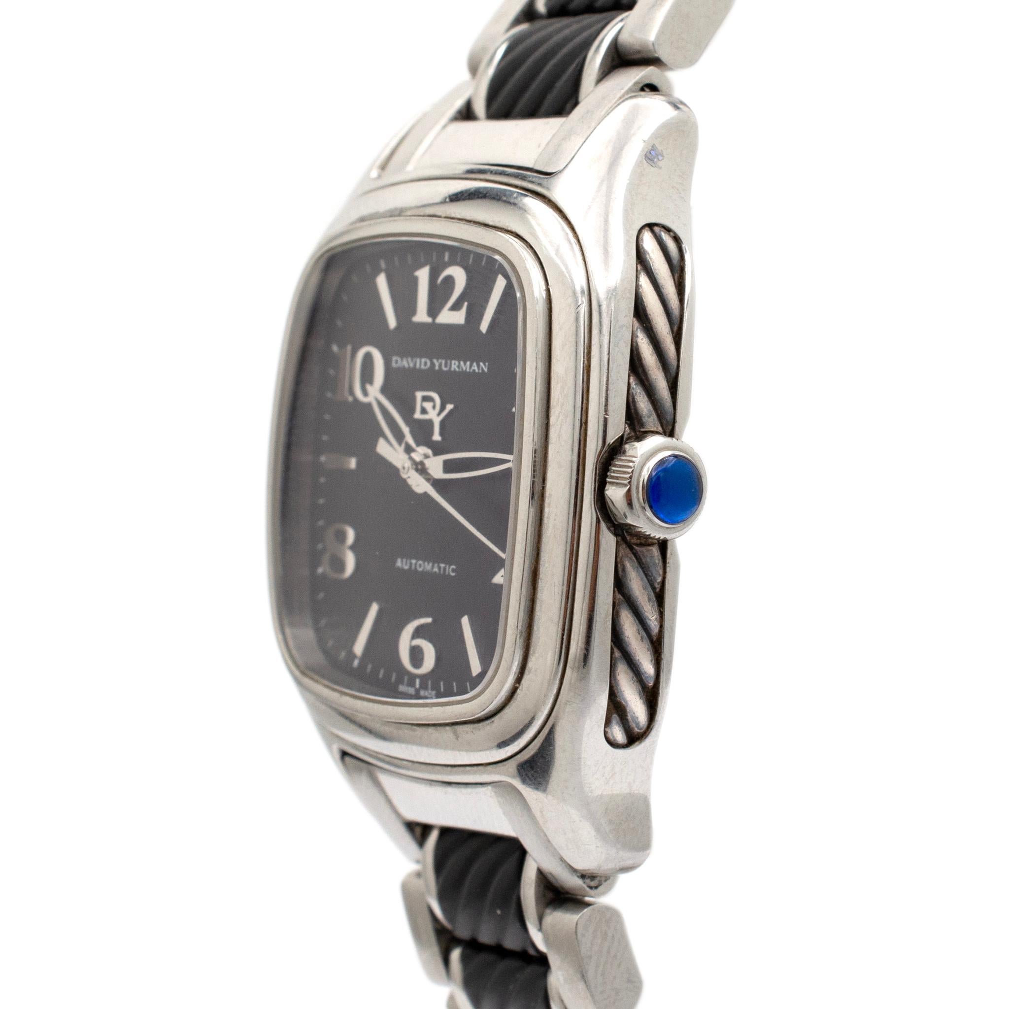 David Yurman Belmont T301-L 35MM Edelstahl-Uhr im Zustand „Hervorragend“ in Houston, TX