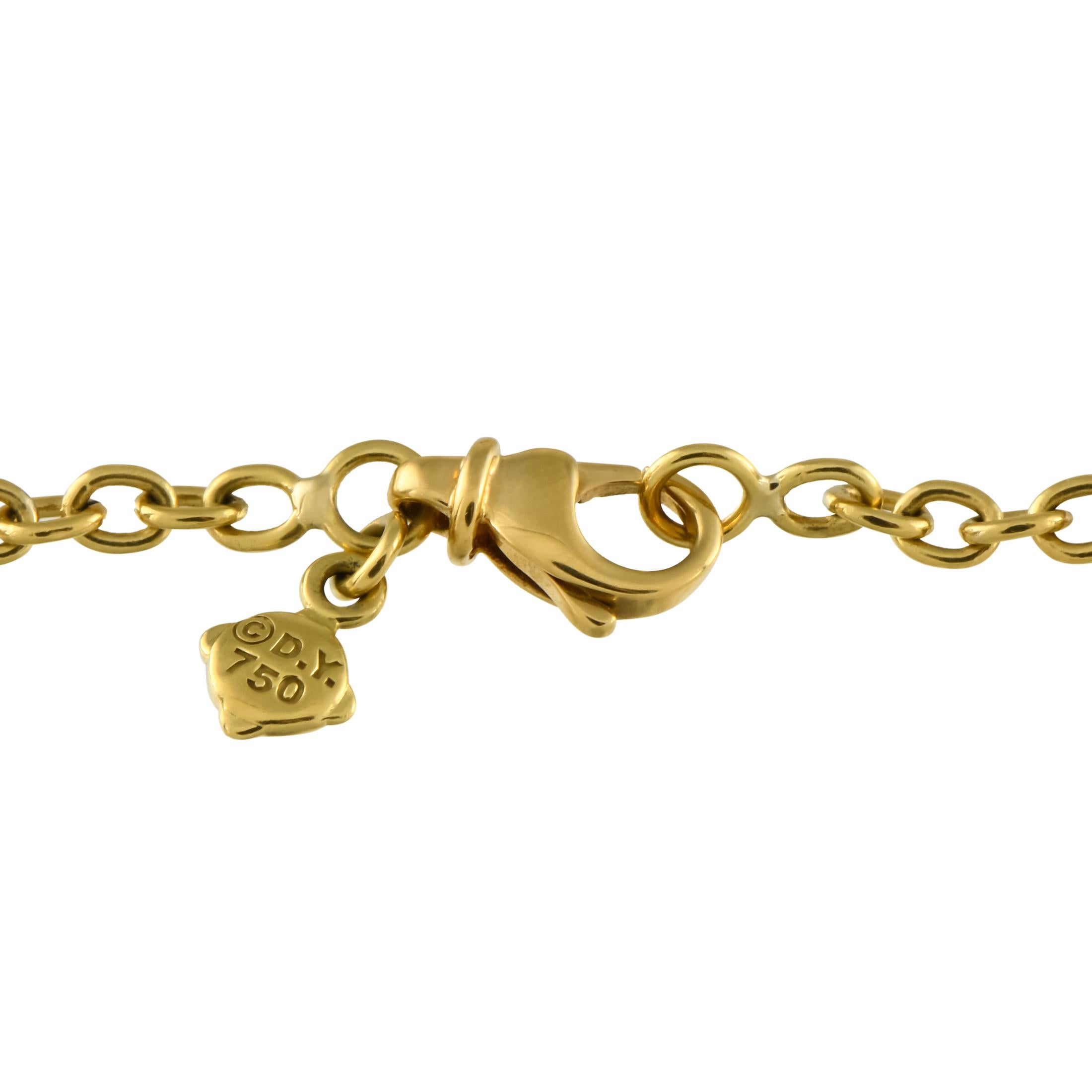 Mixed Cut DAVID YURMAN Bijoux 18K Yellow Gold Pearl, Garnet, Citrine & Quartz Necklace For Sale