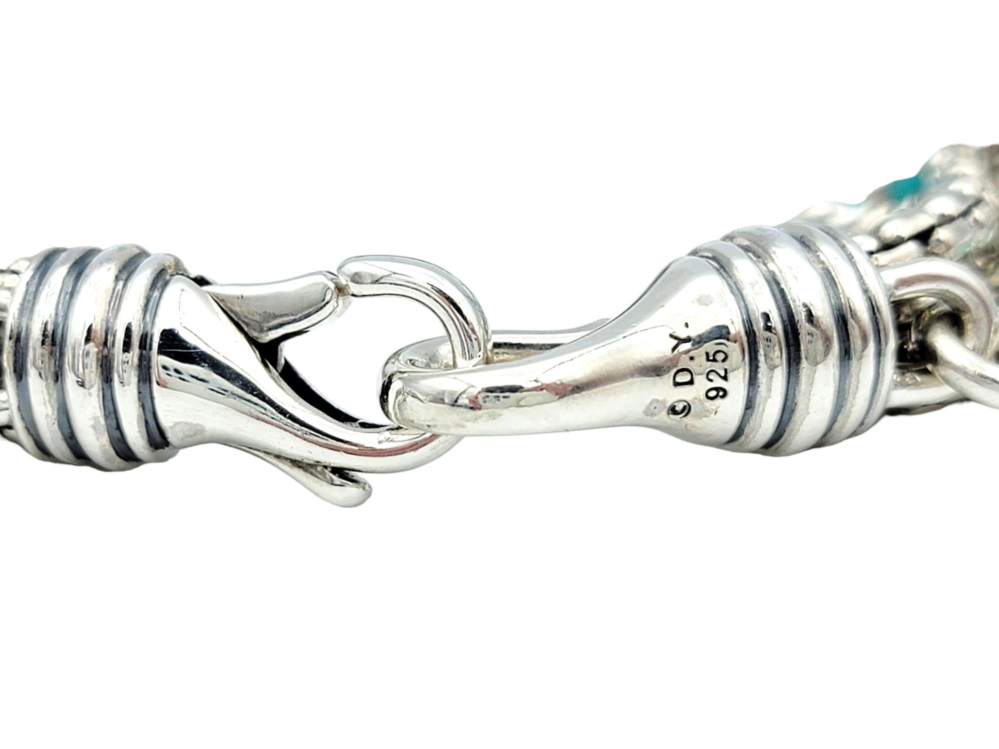 David Yurman Bijoux Multi-Strand Sterling Silver Bracelet with Gemstones 2