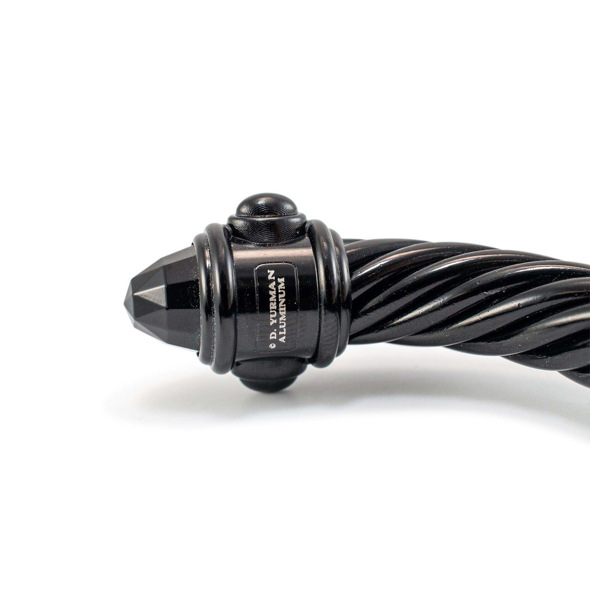 David Yurman Black Aluminium 10MM Medium Renaissance Classic Cable Bracelet 1