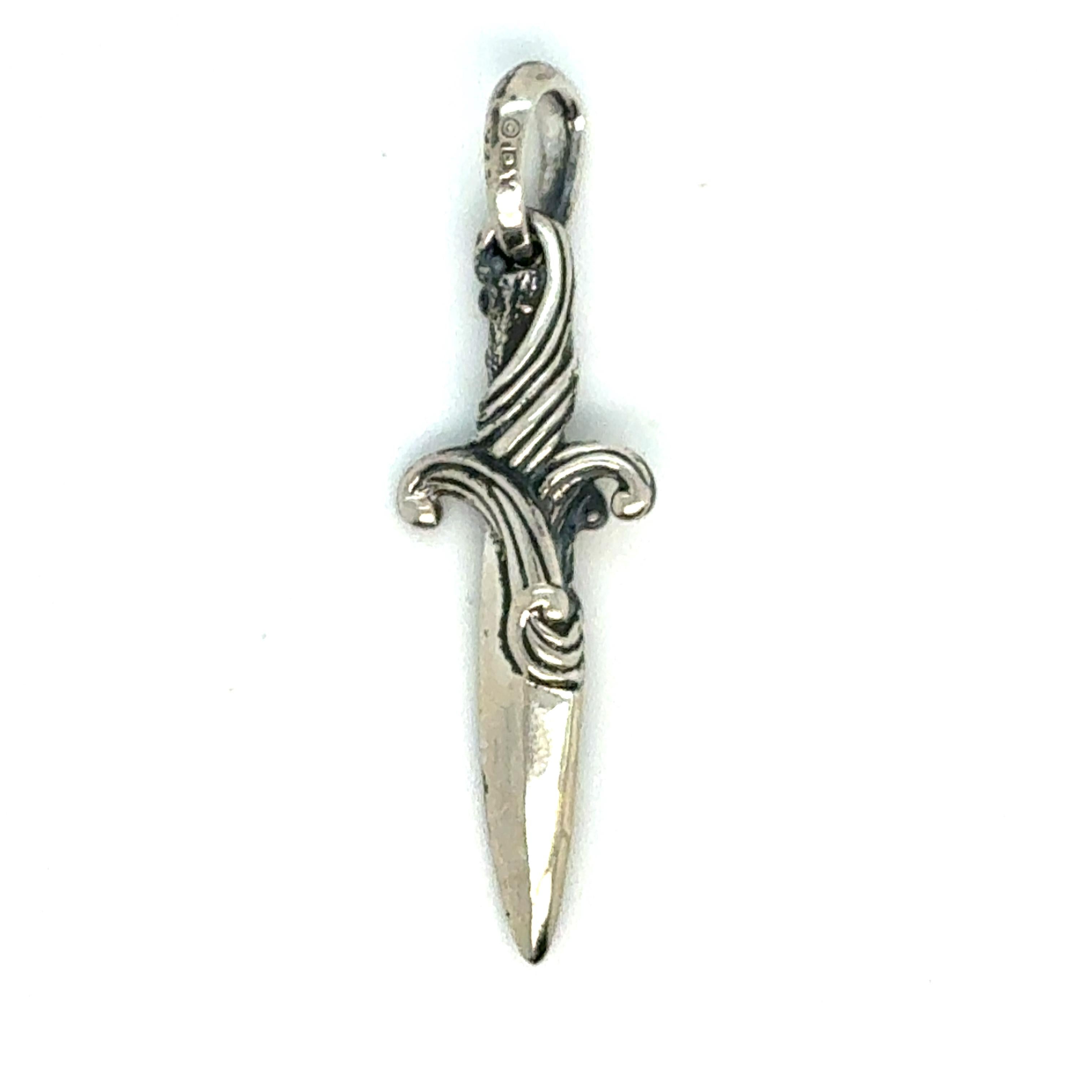 David Yurman Puñal Diamante Negro Plata de Ley Estate Corte mixto en venta