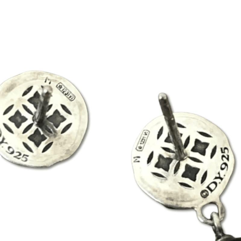 David Yurman - Pendants d'oreilles en Onyx noir et en Argent Ball and Ball Ball. Excellent état - En vente à New York, NY