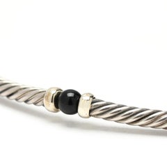 David Yurman Black Onyx Chain Necklace, Sterling Silver & 14k Yellow Gold, 15 In