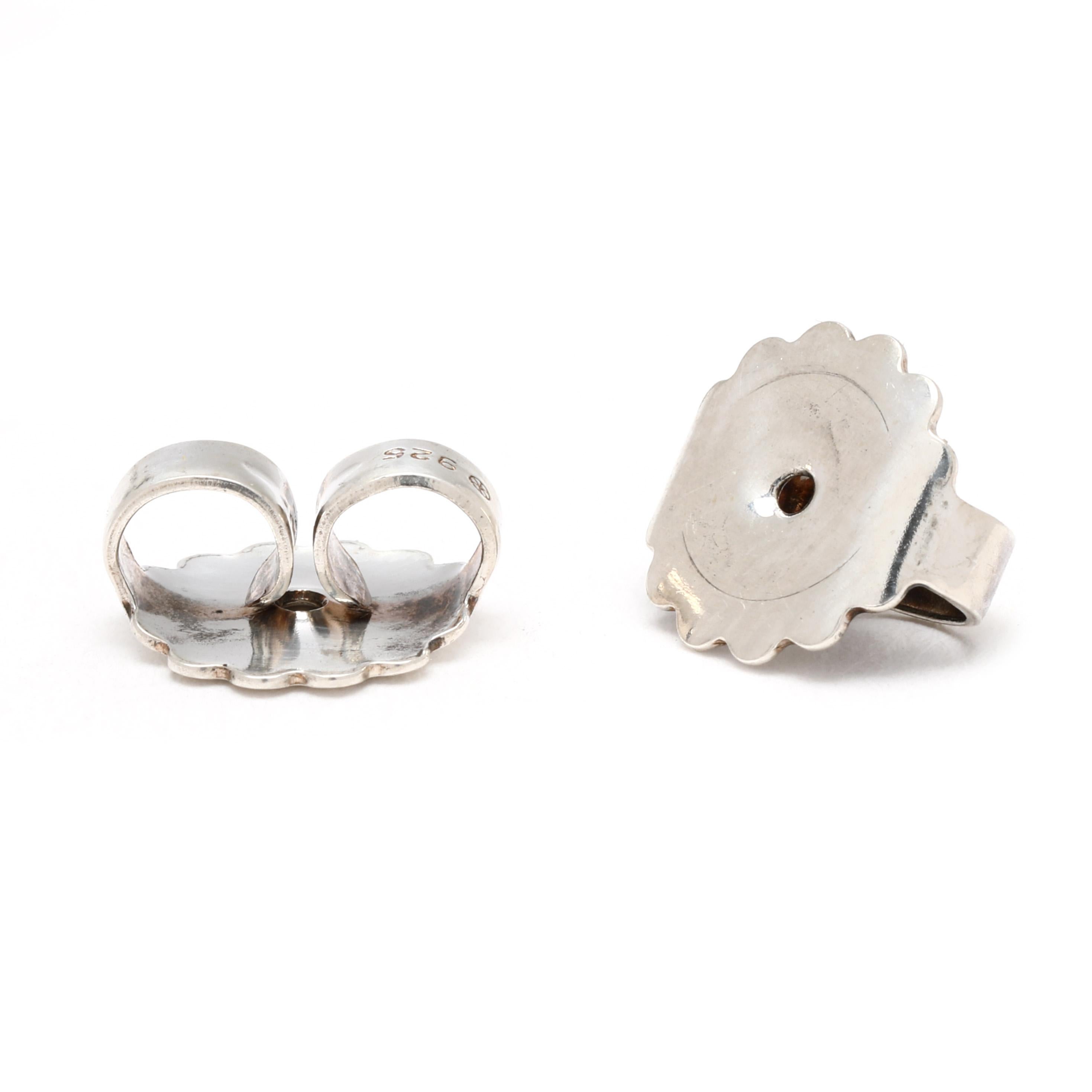 Taille coussin David Yurman - Boucles d'oreilles carrées en onyx noir, or jaune 14 carats, argent. en vente