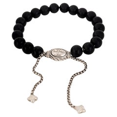 David Yurman  Bracciale di perle spirituali in onice nero in argento sterling da 8 mm