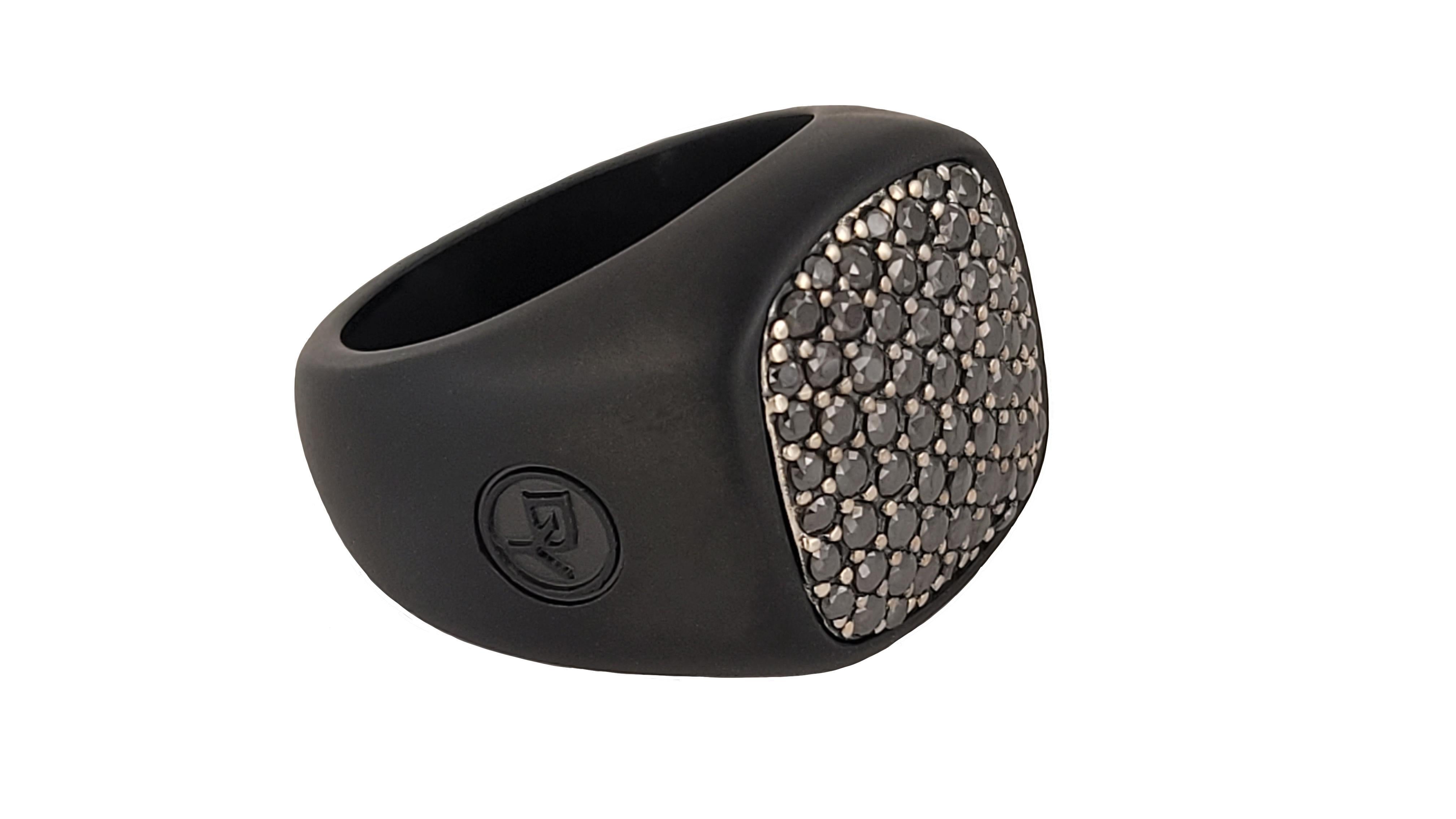 Brand: David Yurman
Material: Black Titanium
Pave Black Diamonds
Ring Size: 10.75
Ring Face: 18.5 X 19mm
Available Sizes: 7.75 / 8.5
Base of Shank: 7.7mm
Gender: Men
Condition: New
Comes with David Yurman pouch