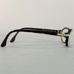 David Yurman Black Tortoiseshell Metal Embellished Acetate Frames Eyewear