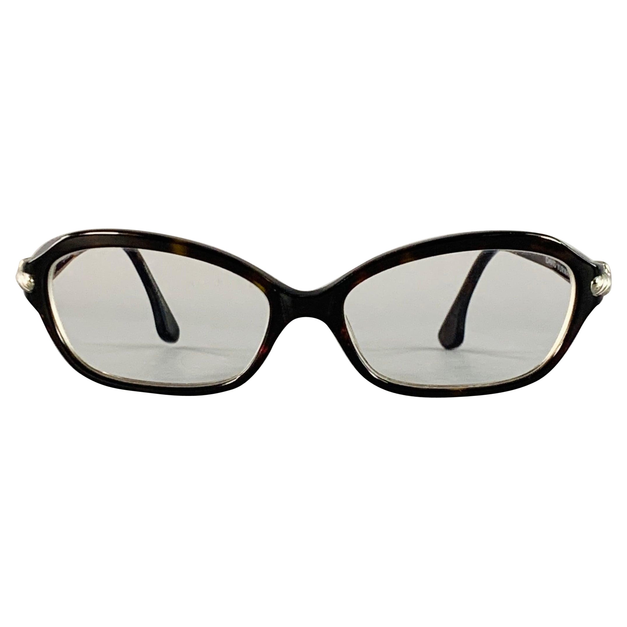 DAVID YURMAN Black Tortoiseshell Metal Embellished Acetate Frames Eyewear
