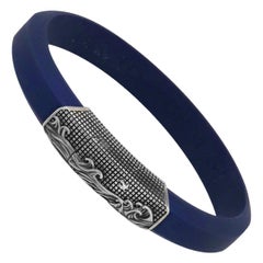 David Yurman Blue Rubber Bracelet