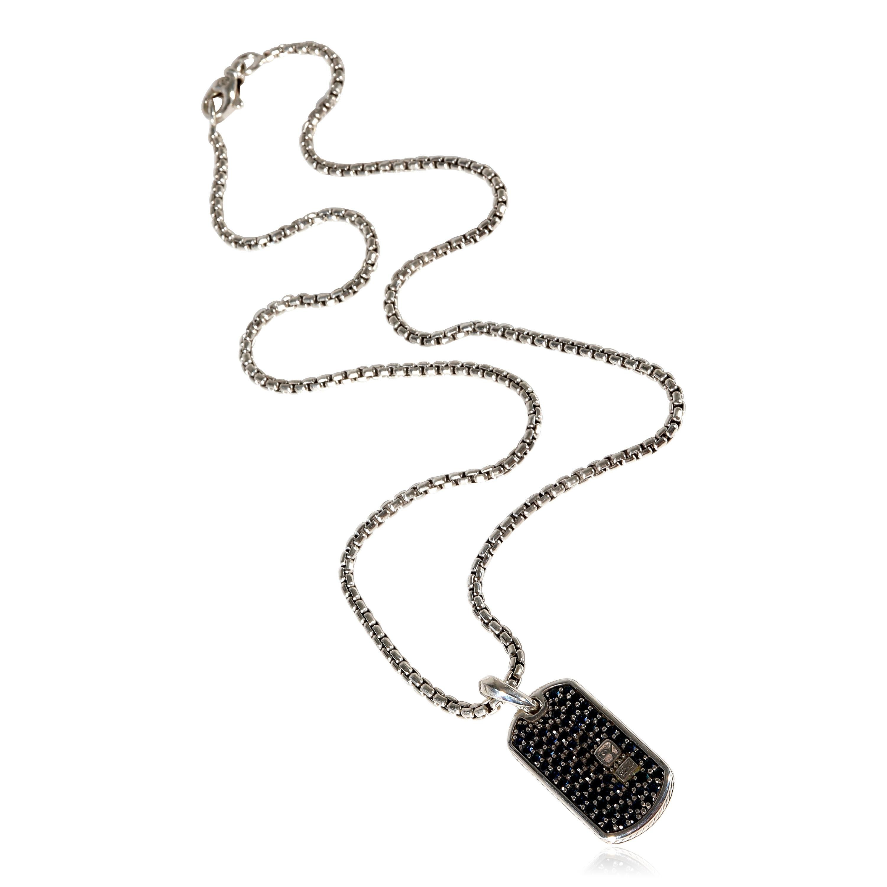 David Yurman Blue Sapphire Tag Pendant on 20 Inch Chain in Sterling Silver

PRIMARY DETAILS
SKU: 121242
Listing Title: David Yurman Blue Sapphire Tag Pendant on 20 Inch Chain in Sterling Silver
Condition Description: Retails for 2235 USD. In