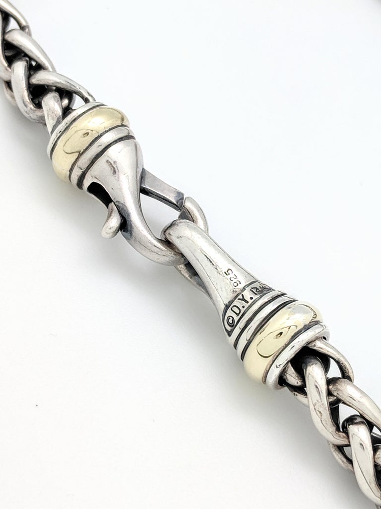 David Yurman Blue Topaz Albion Pendant Enhancer Necklace 14 Karat Sterling at 1stDibs david