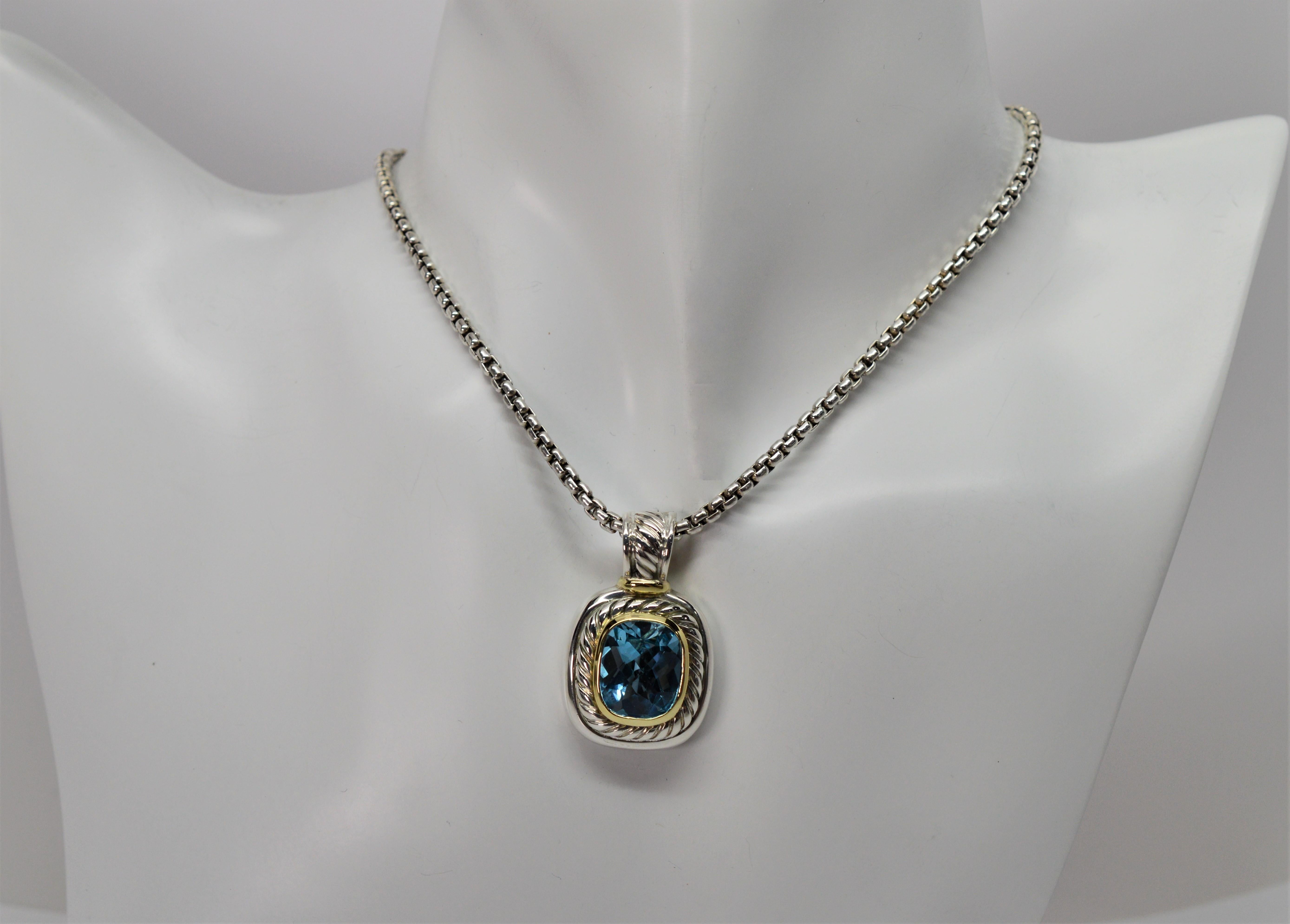 david yurman albion blue topaz necklace