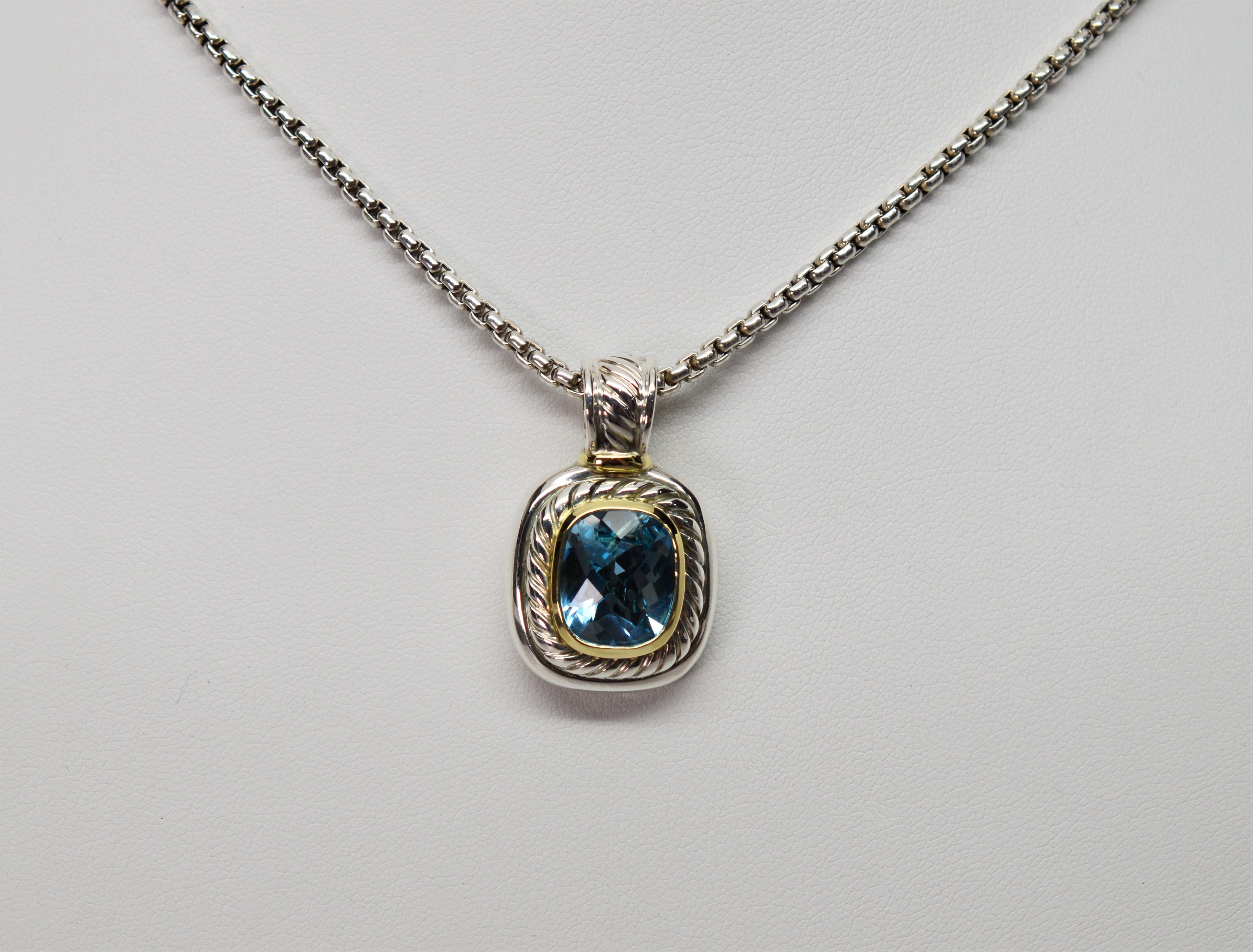 david yurman blue topaz pendant