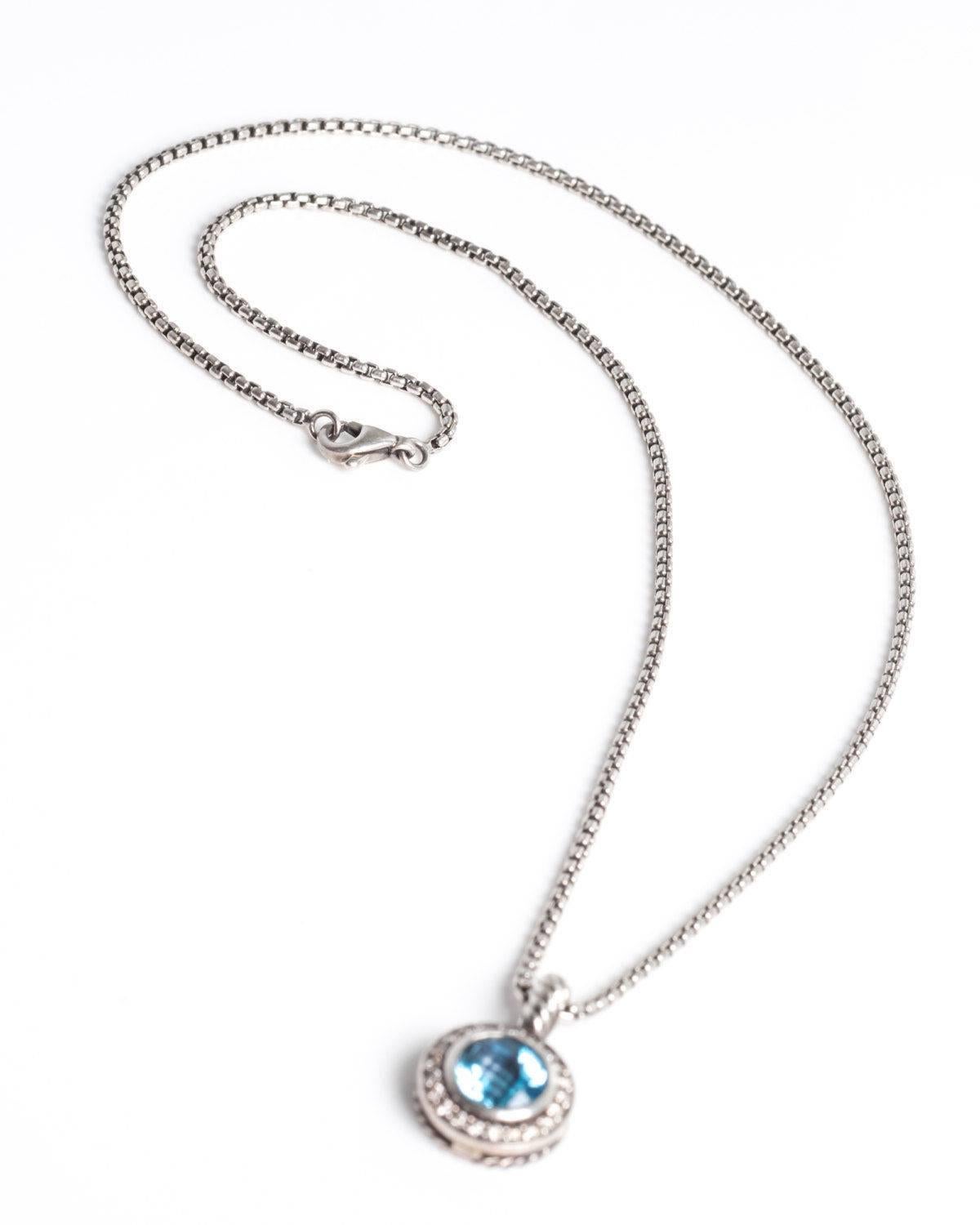 david yurman blue topaz pendant