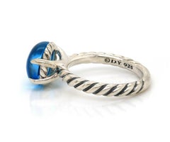 David Yurman Blue Topaz Cable Classics Ring in Sterling Silver