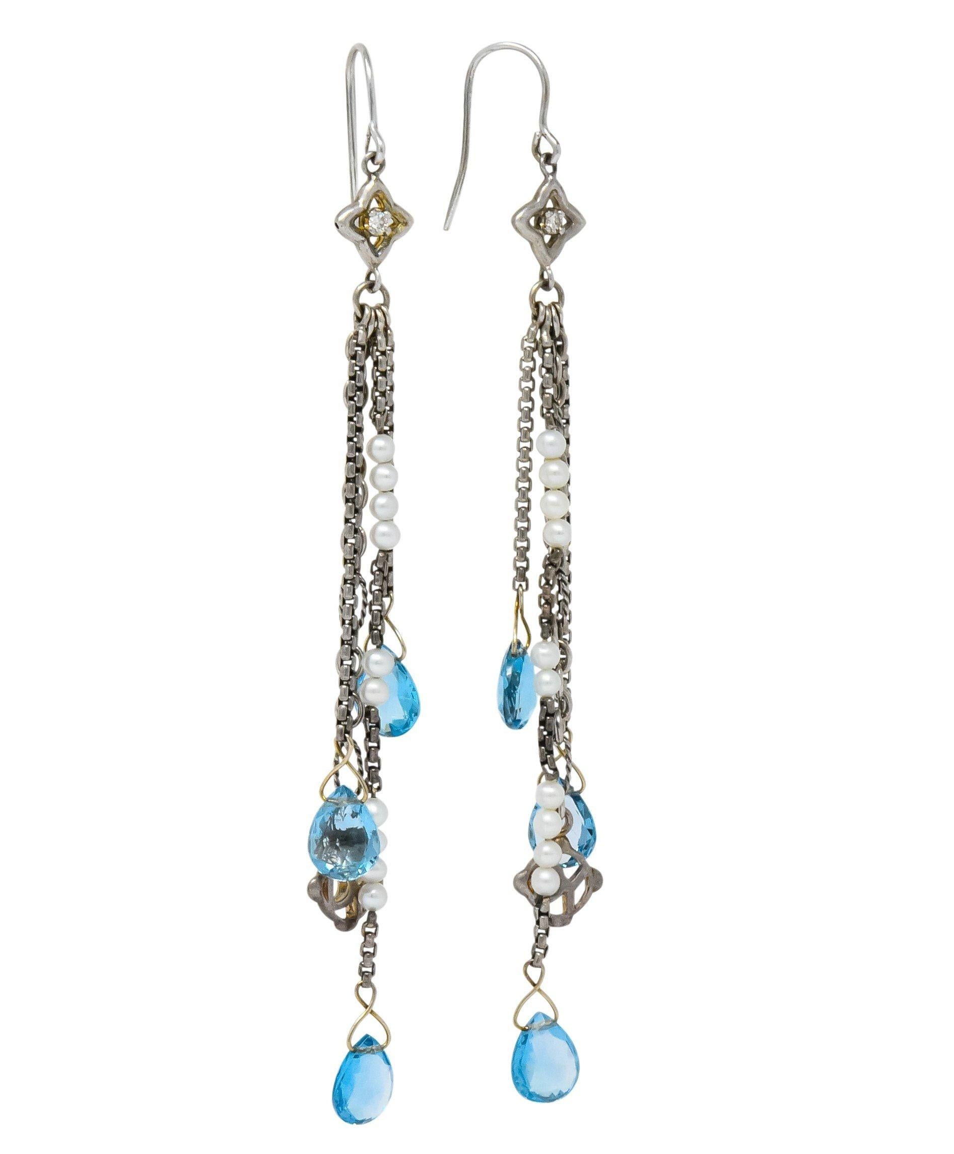david yurman earrings blue topaz