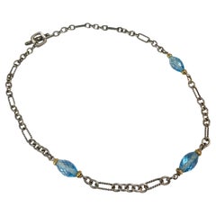 David Yurman Blue Topaz Mini BIJOUX Necklace